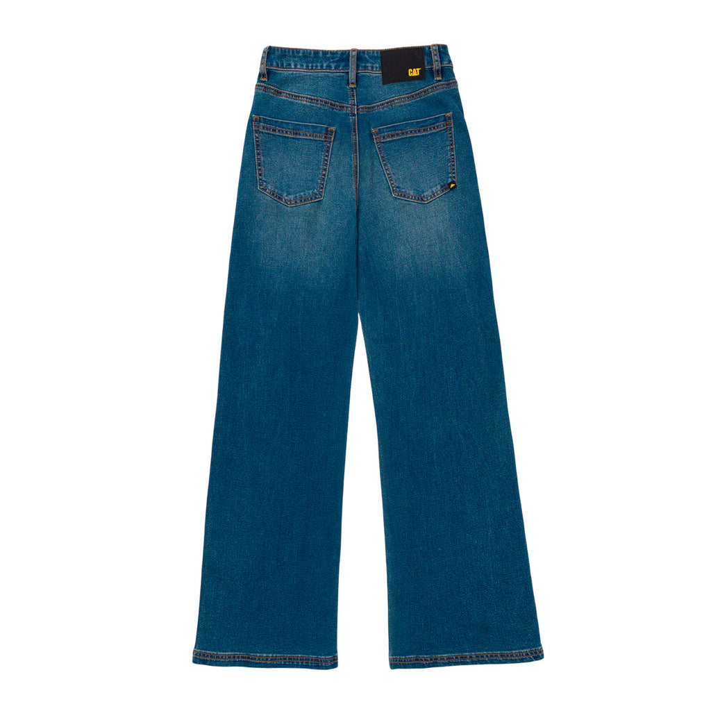 Jeans Triblend Wide Leg para mujer color azul
