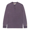 Camisa Polo Burnout Henley para hombre color morado