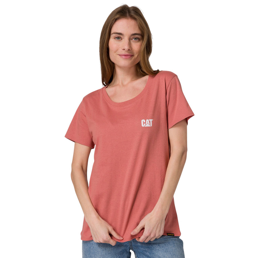 Camiseta Cat Logo para mujer color rosado