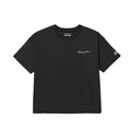 Camiseta Boxy Heavyweight para mujer color negro