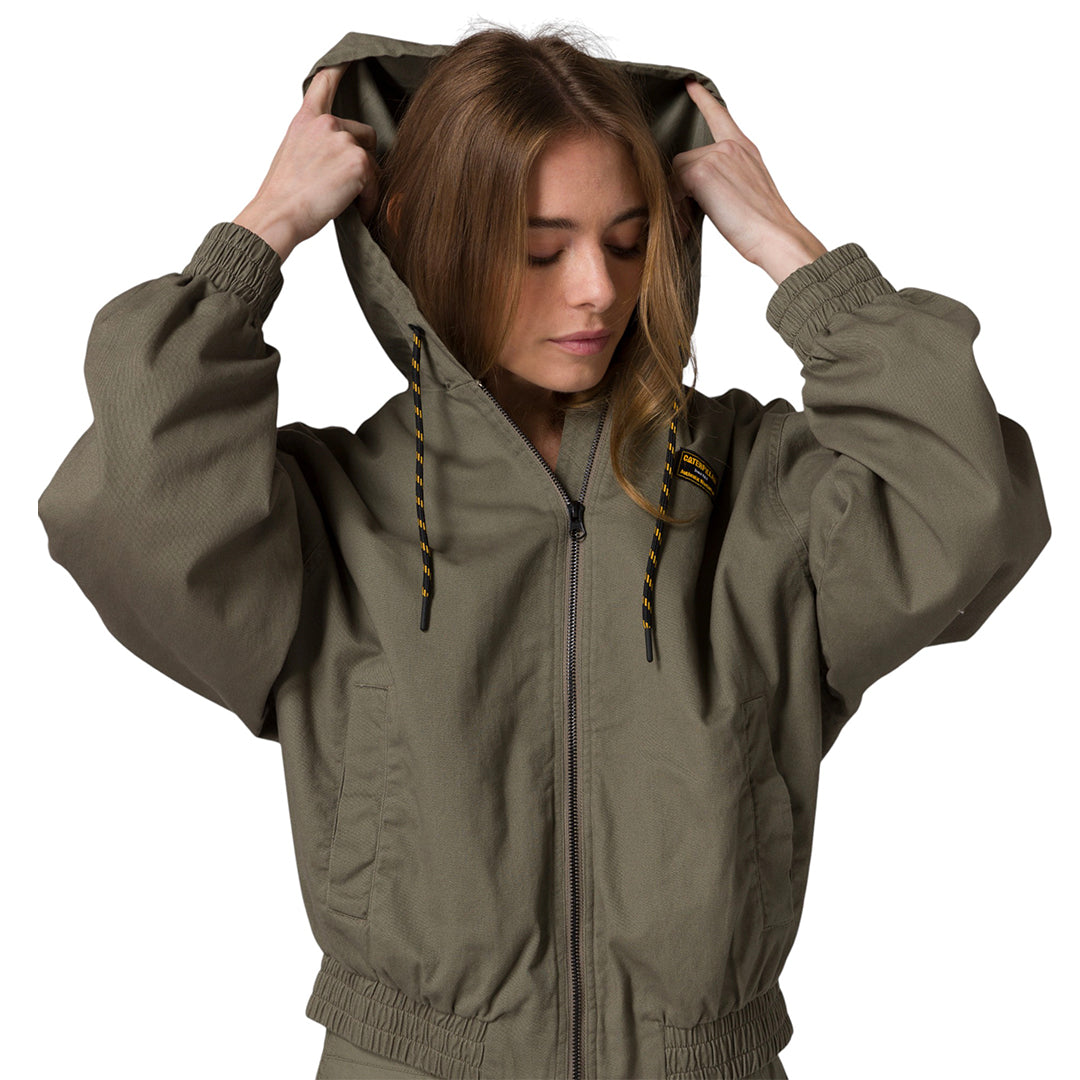 Jacket Lightweight Bomber para mujer color olivo