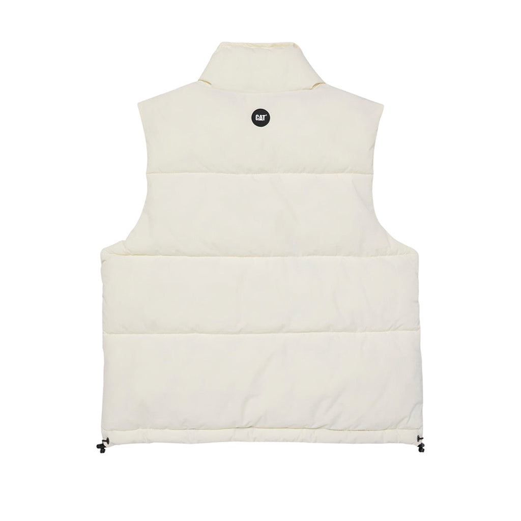Chaleco Cropped Puffer para mujer color blanco