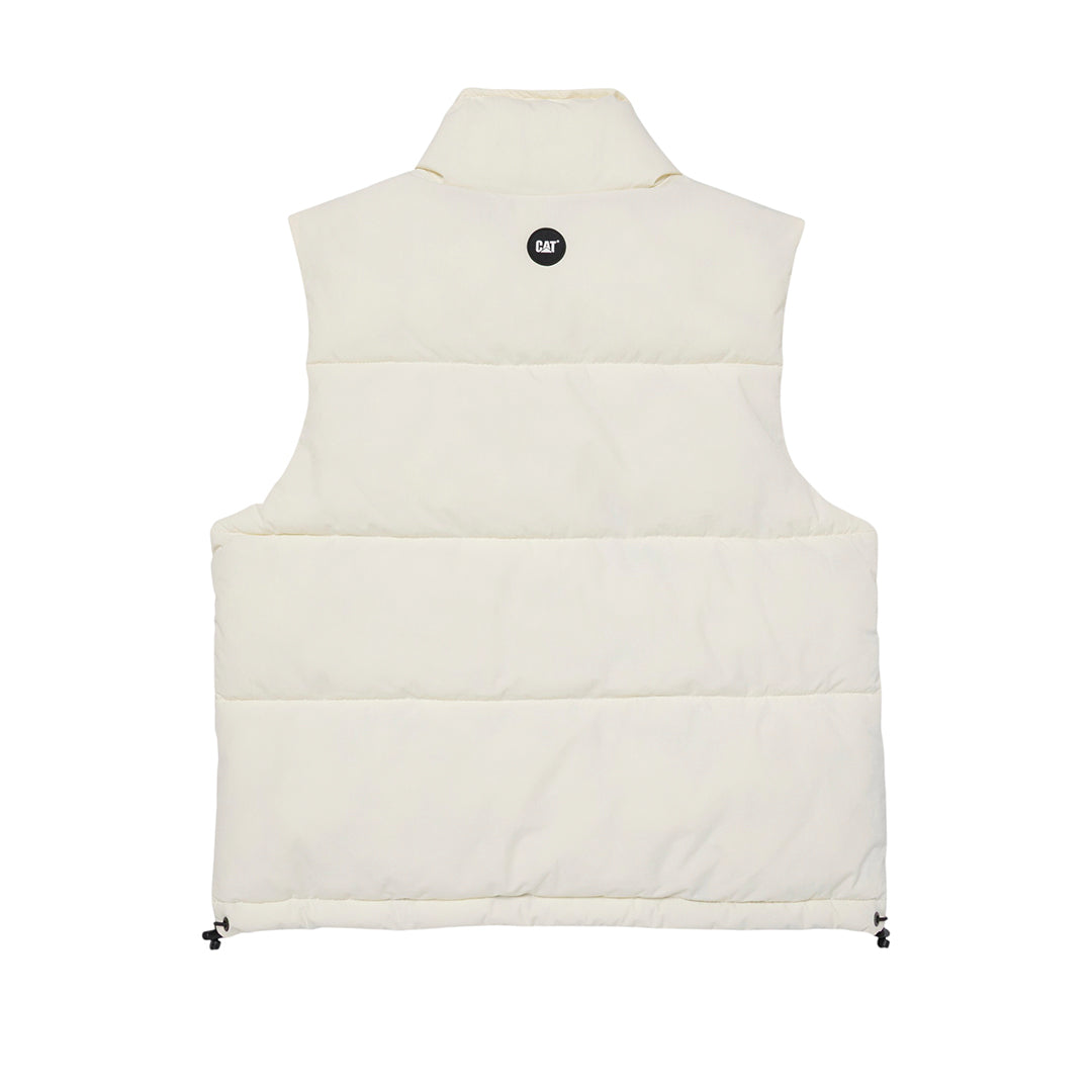 Chaleco Cropped Puffer para mujer color blanco