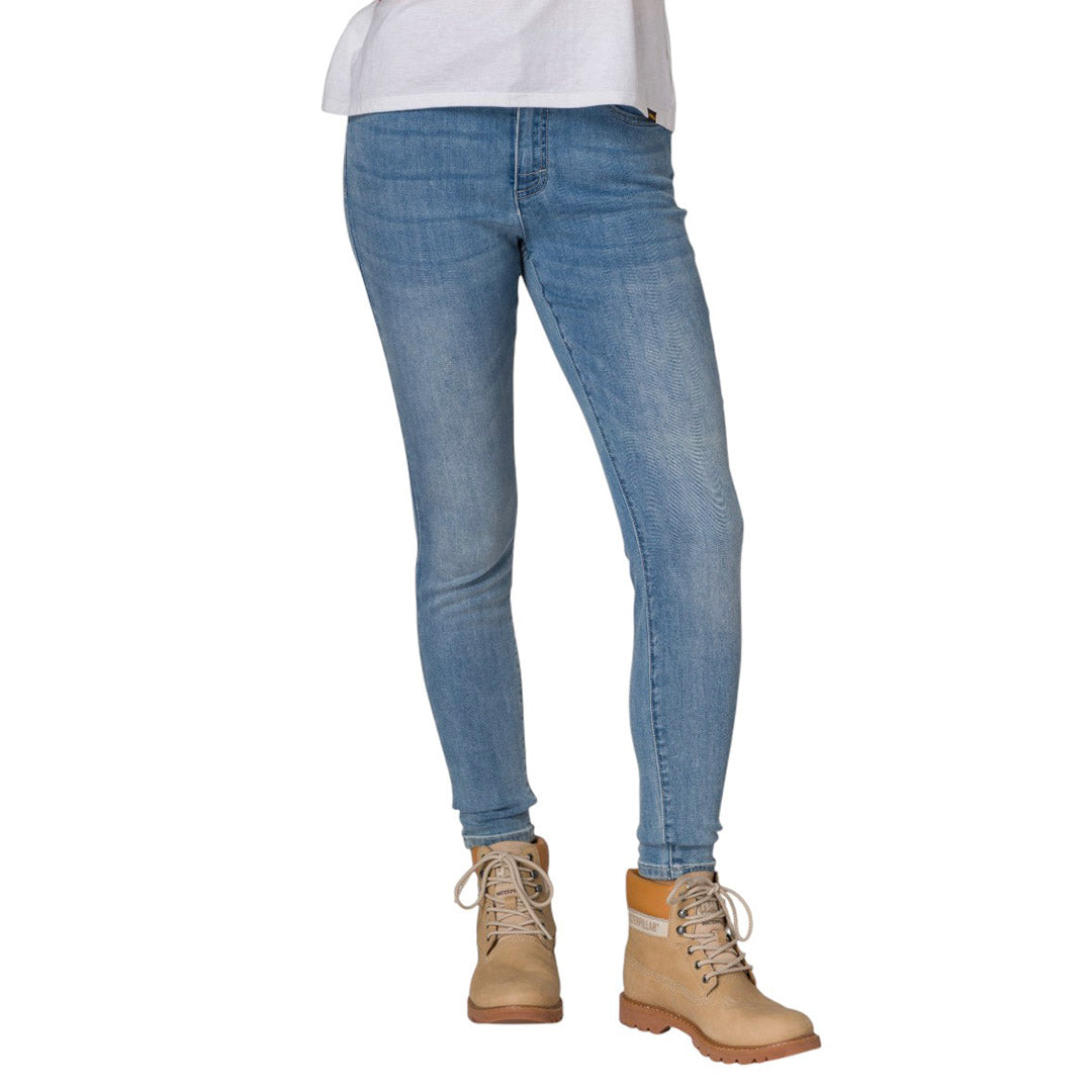 Jeans Stretch Mid-Rise Skinny para mujer color denim
