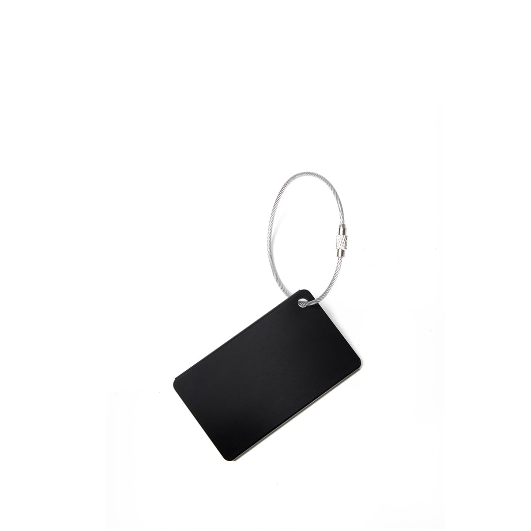 Llavero metálico para equipaje Metaltag  color negro