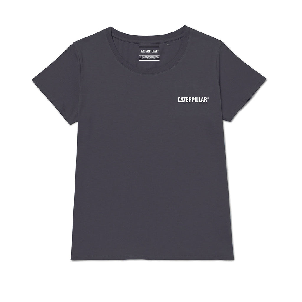Camiseta Caterpillar Logo para mujer color negro