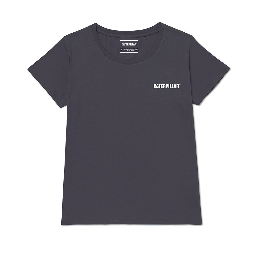Camiseta Caterpillar Logo para mujer color negro