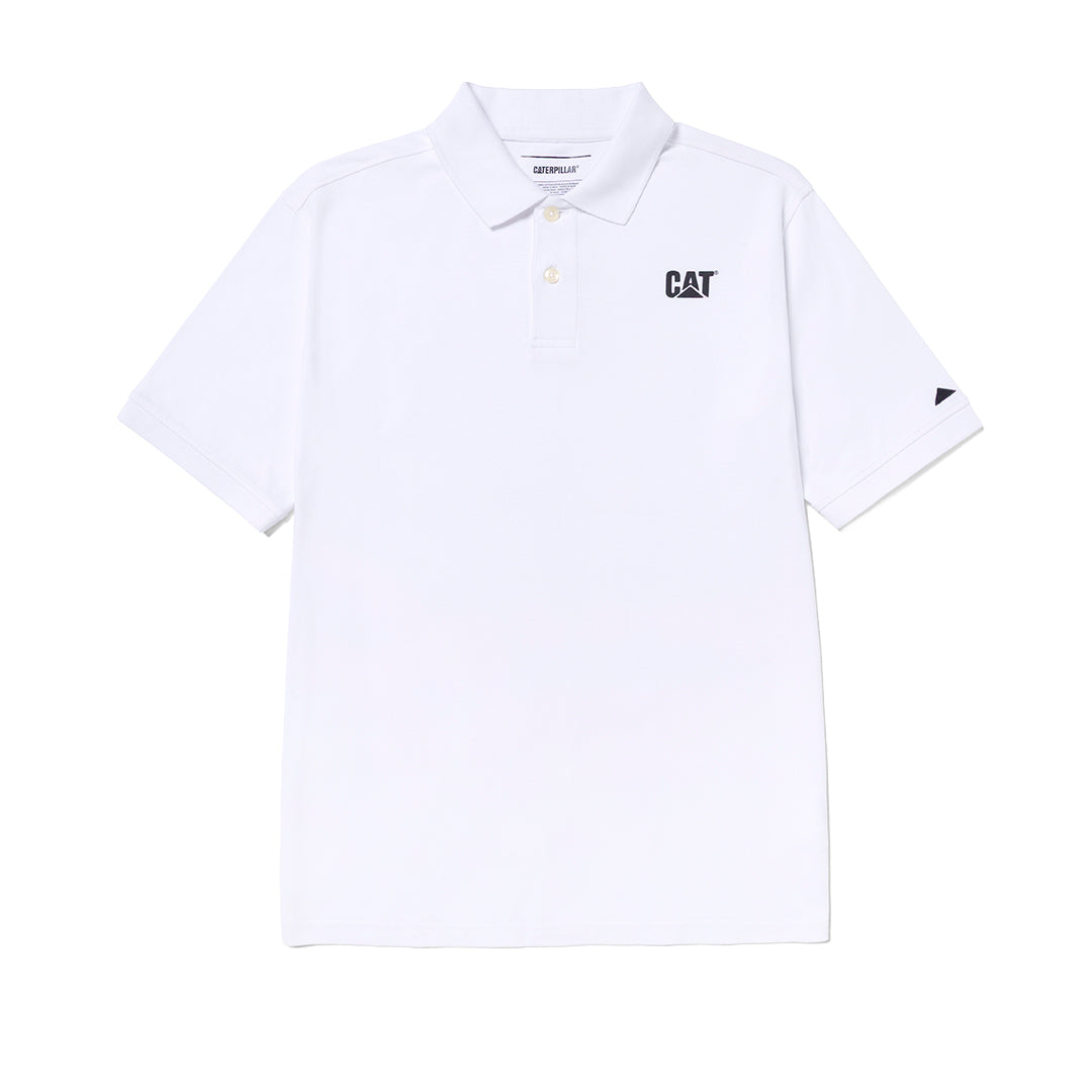 Camisa polo Cat Logo para hombre color blanco