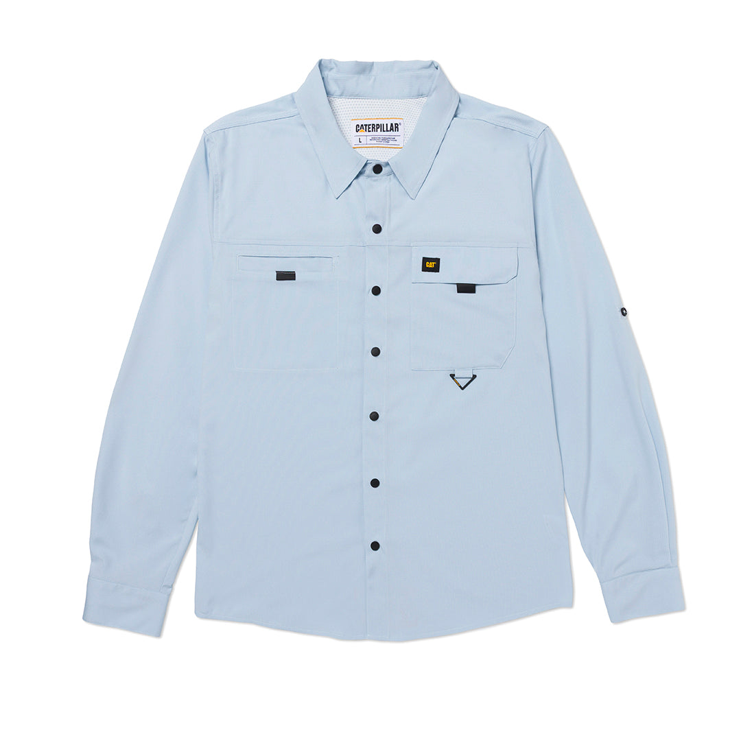 Camisa Tech para hombre color celeste