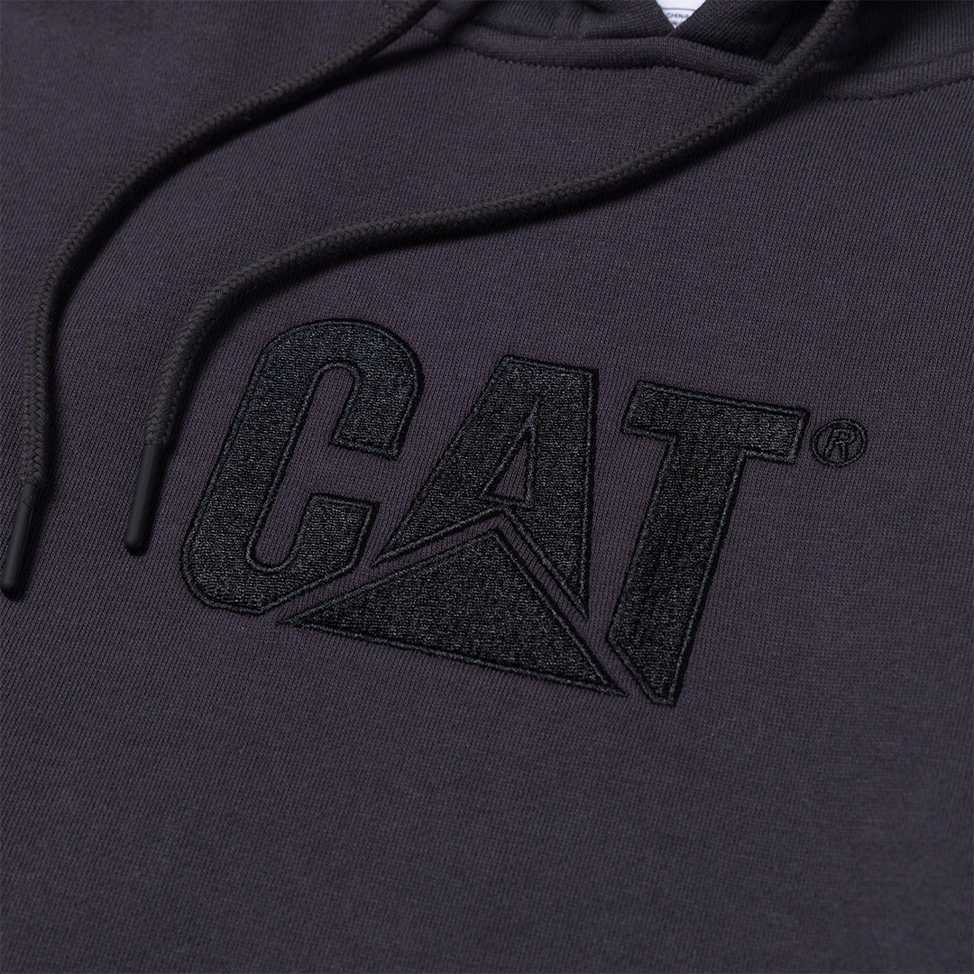 Hoodie Fleece Cat Logo para hombre color negro