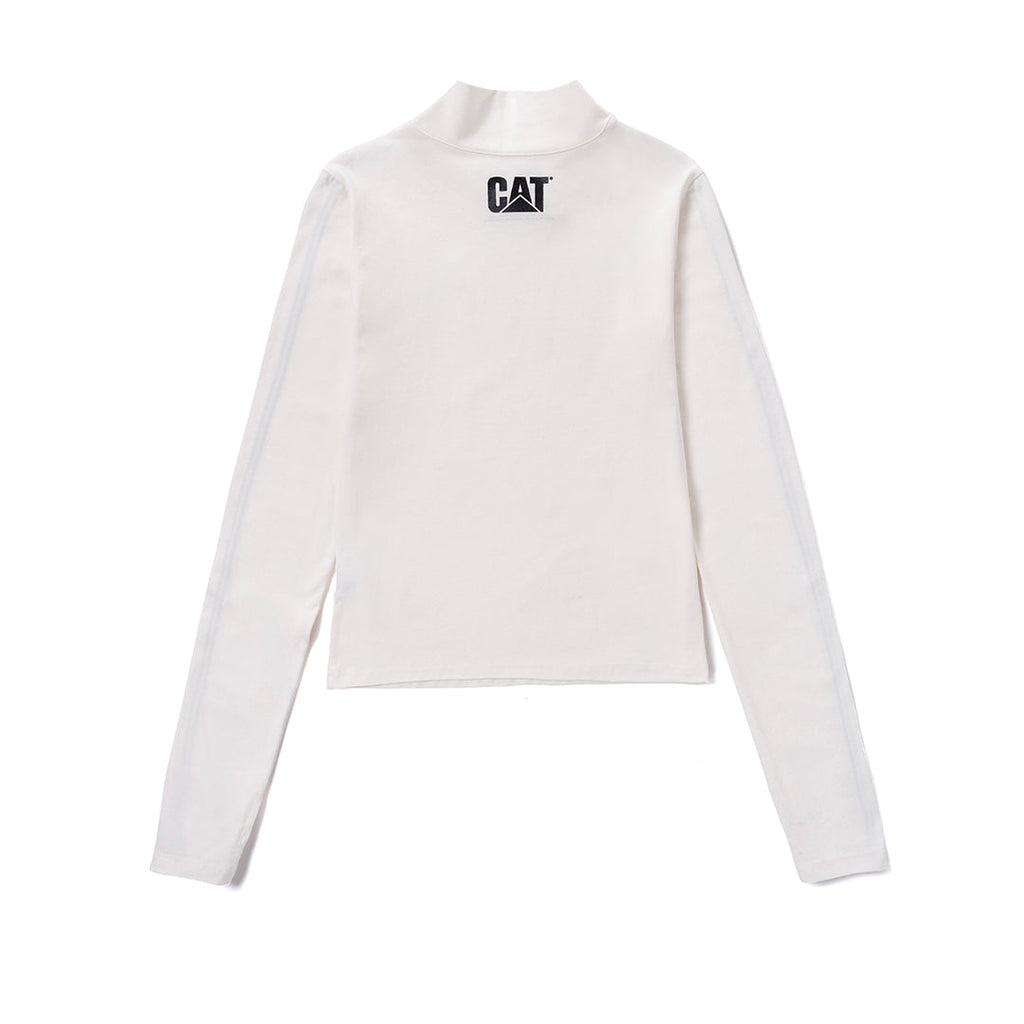 Camiseta Sporty Mock para mujer color blanco
