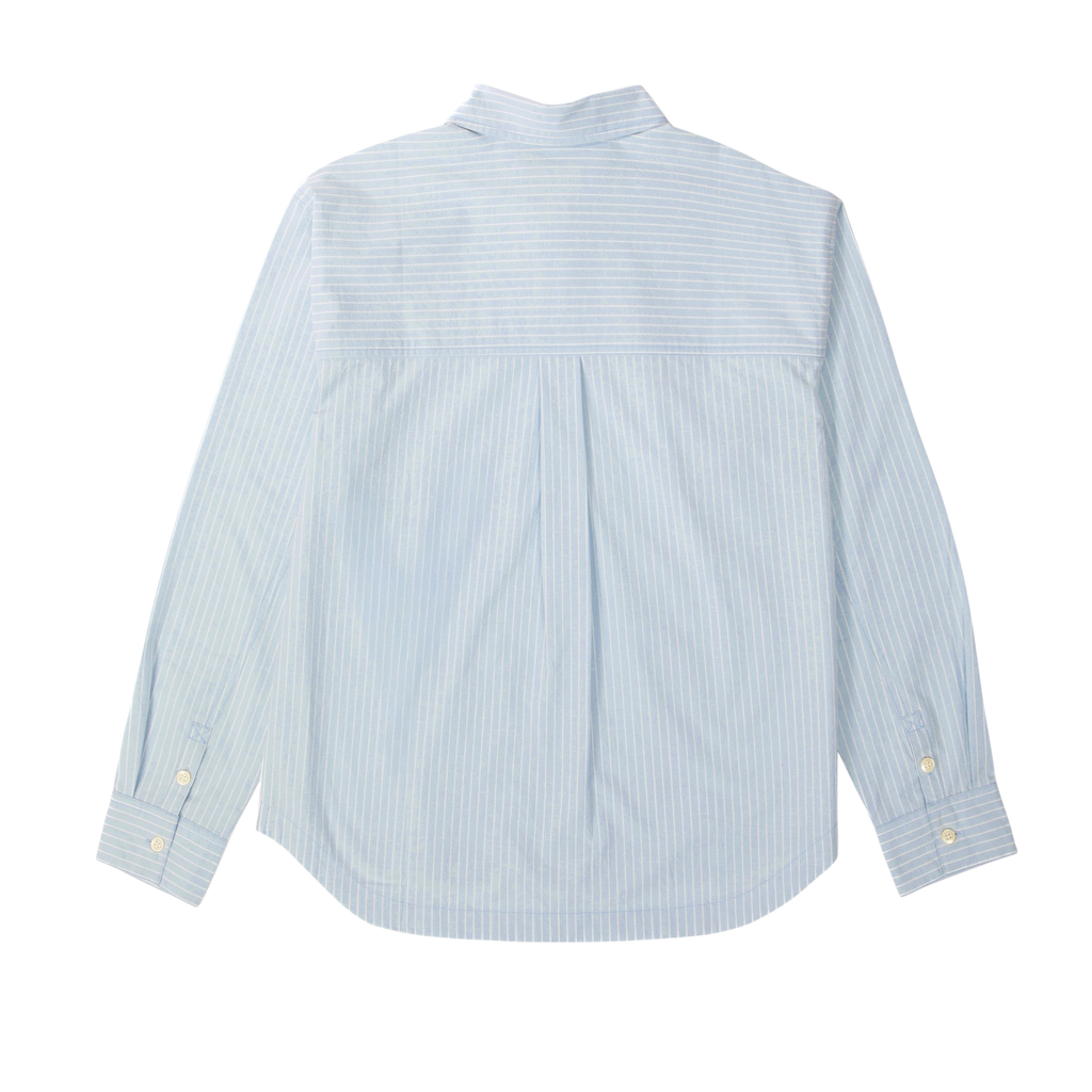 Camisa Oversized Poplin para mujer color celeste