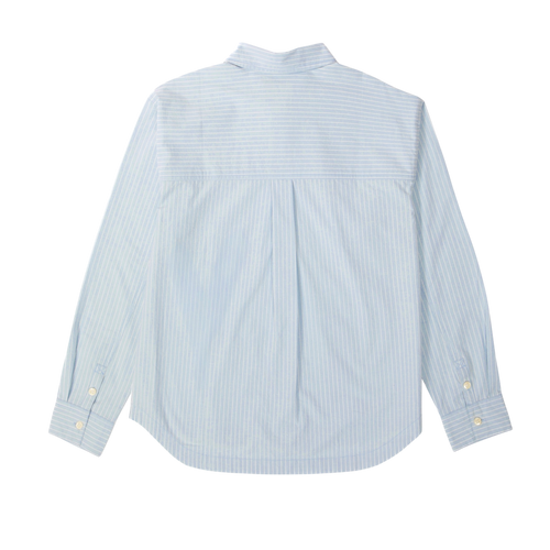 Camisa Oversized Poplin para mujer color celeste