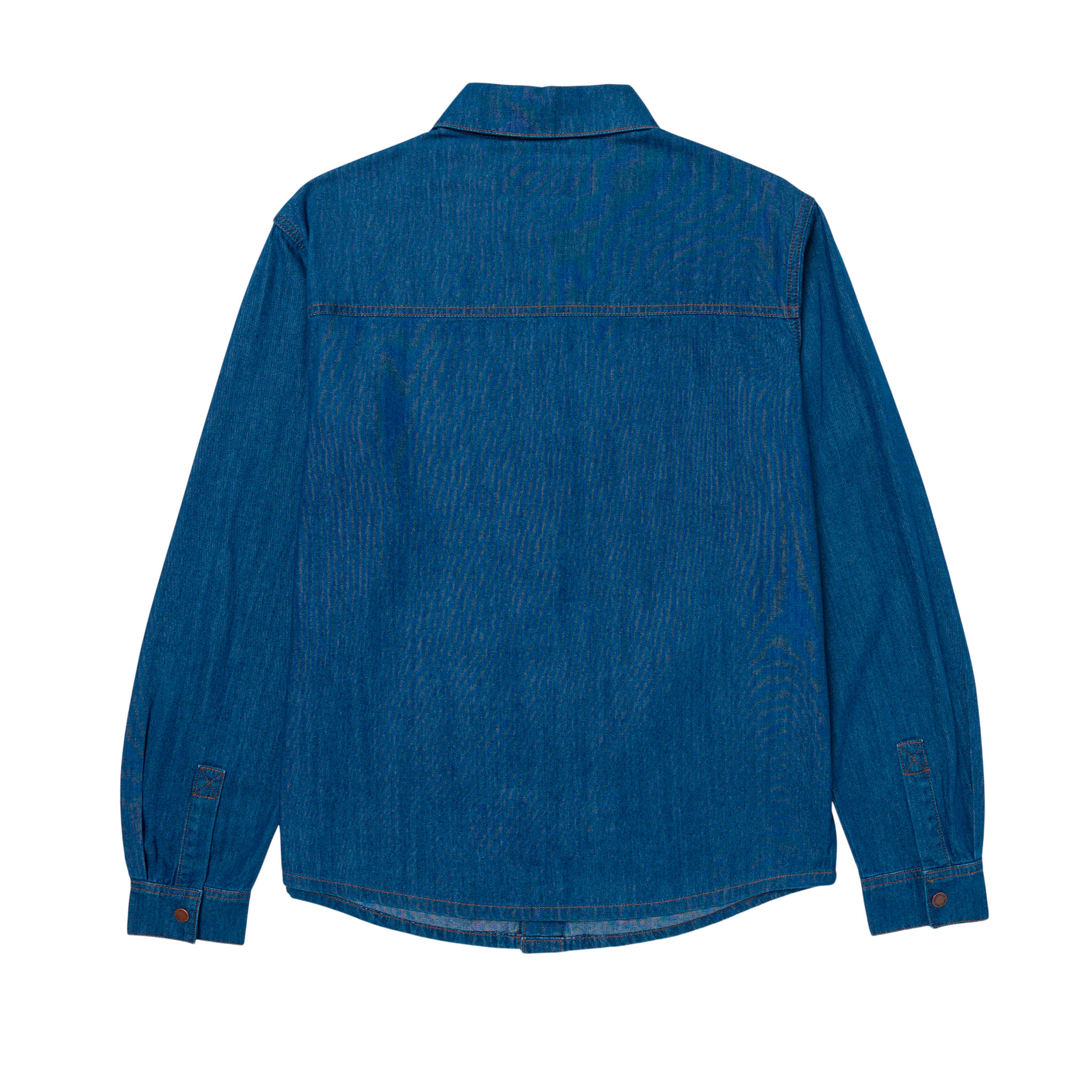 Camisa Denim Western para hombre color azul