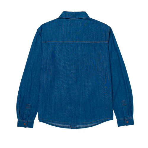 Camisa Denim Western para hombre color azul