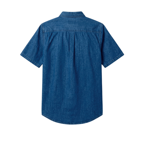 Camisa Chambray para hombre color azul
