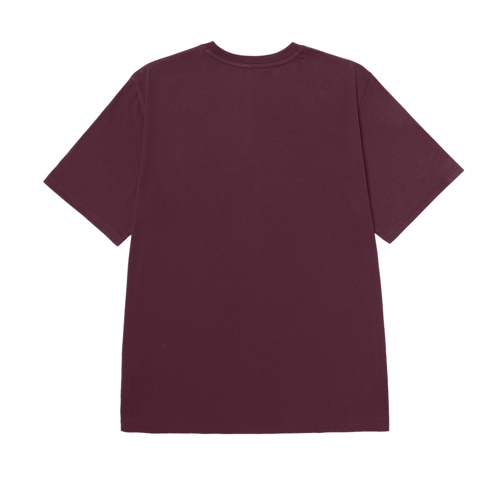 Camiseta Cat Logo para hombre color vino