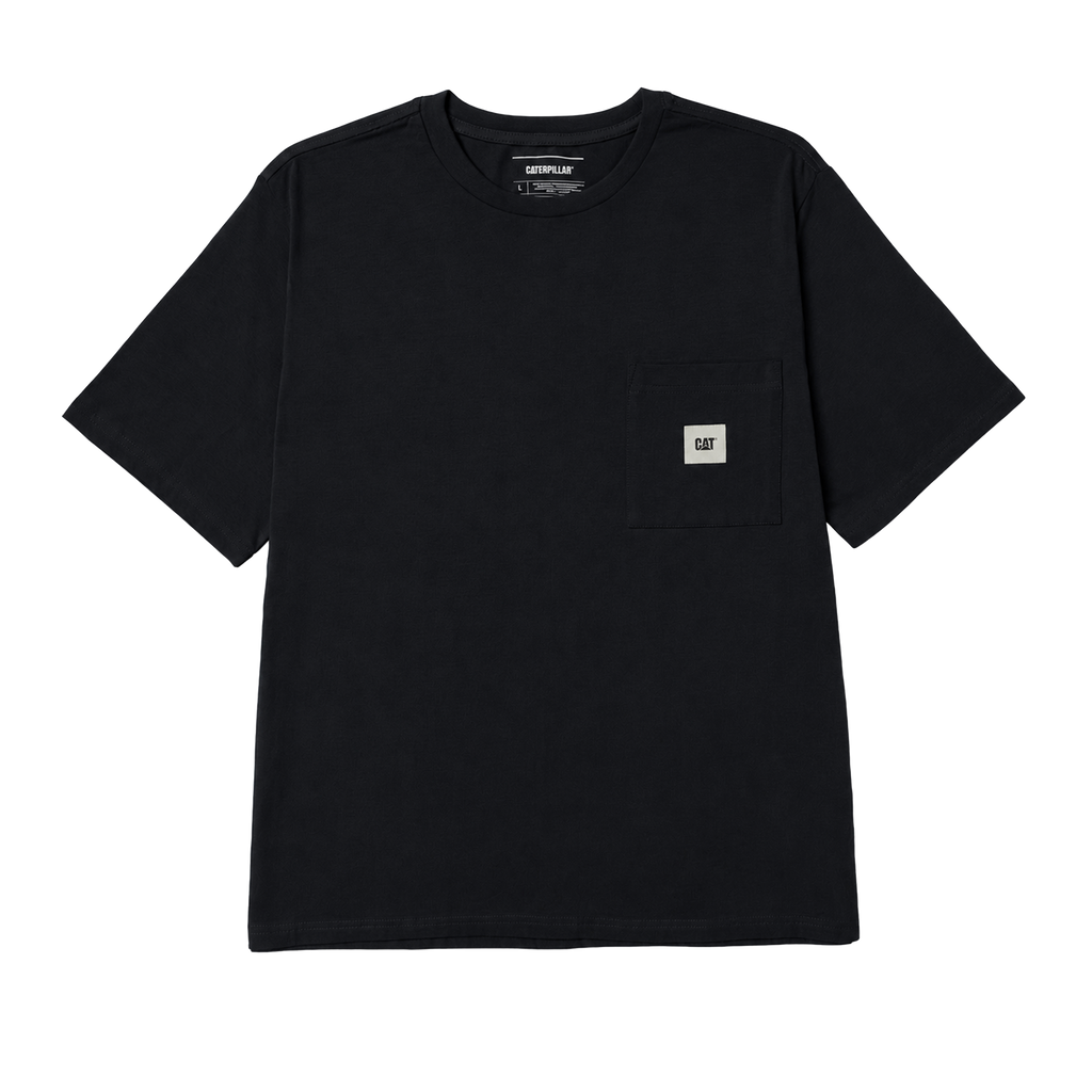 Camiseta Solid Pocket para hombre color negro