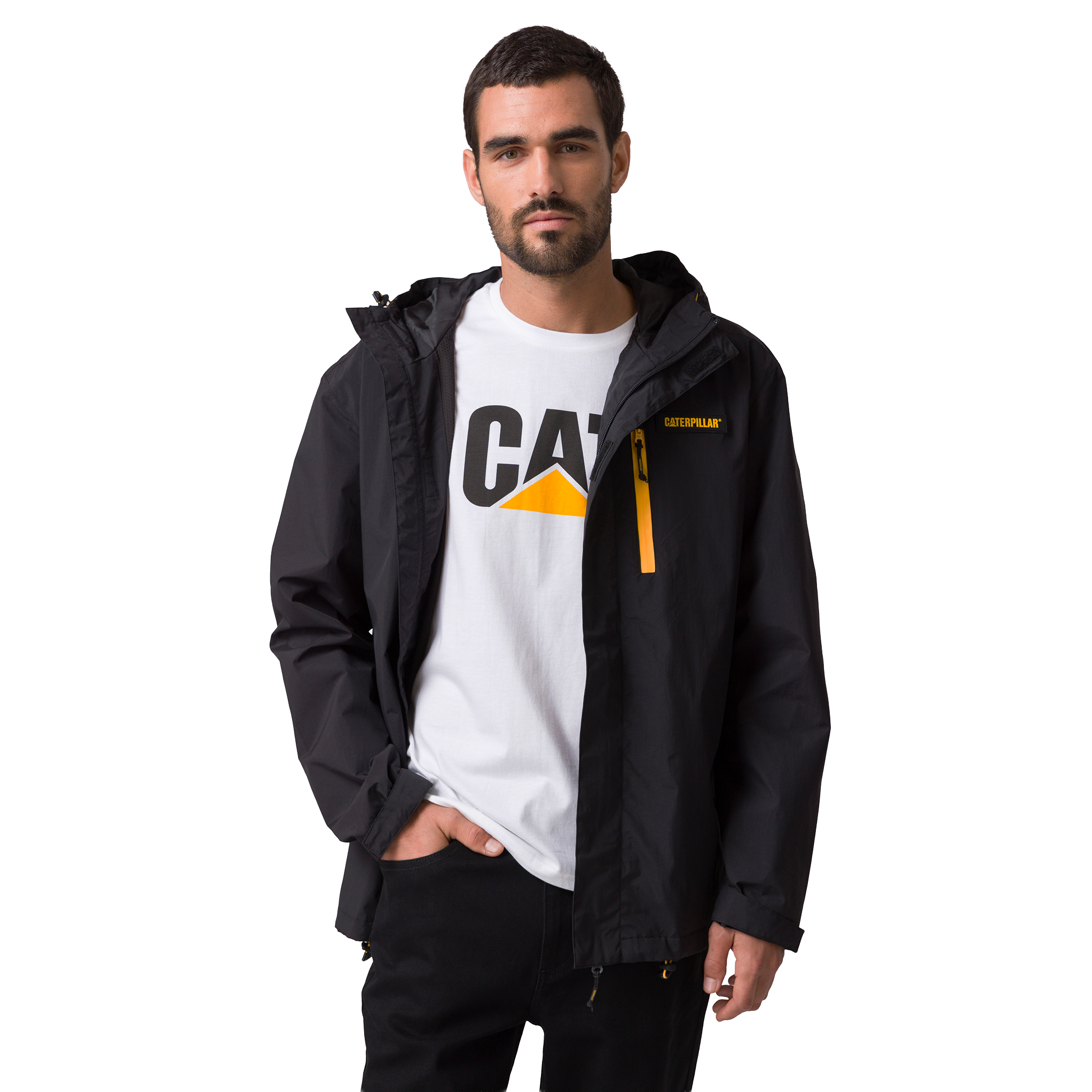 Jacket Rain para hombre color negro
