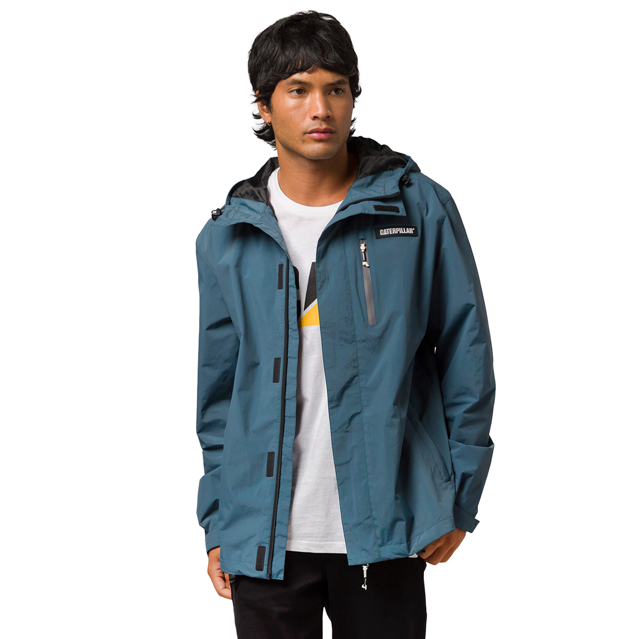 Jacket Rain para hombre color celeste