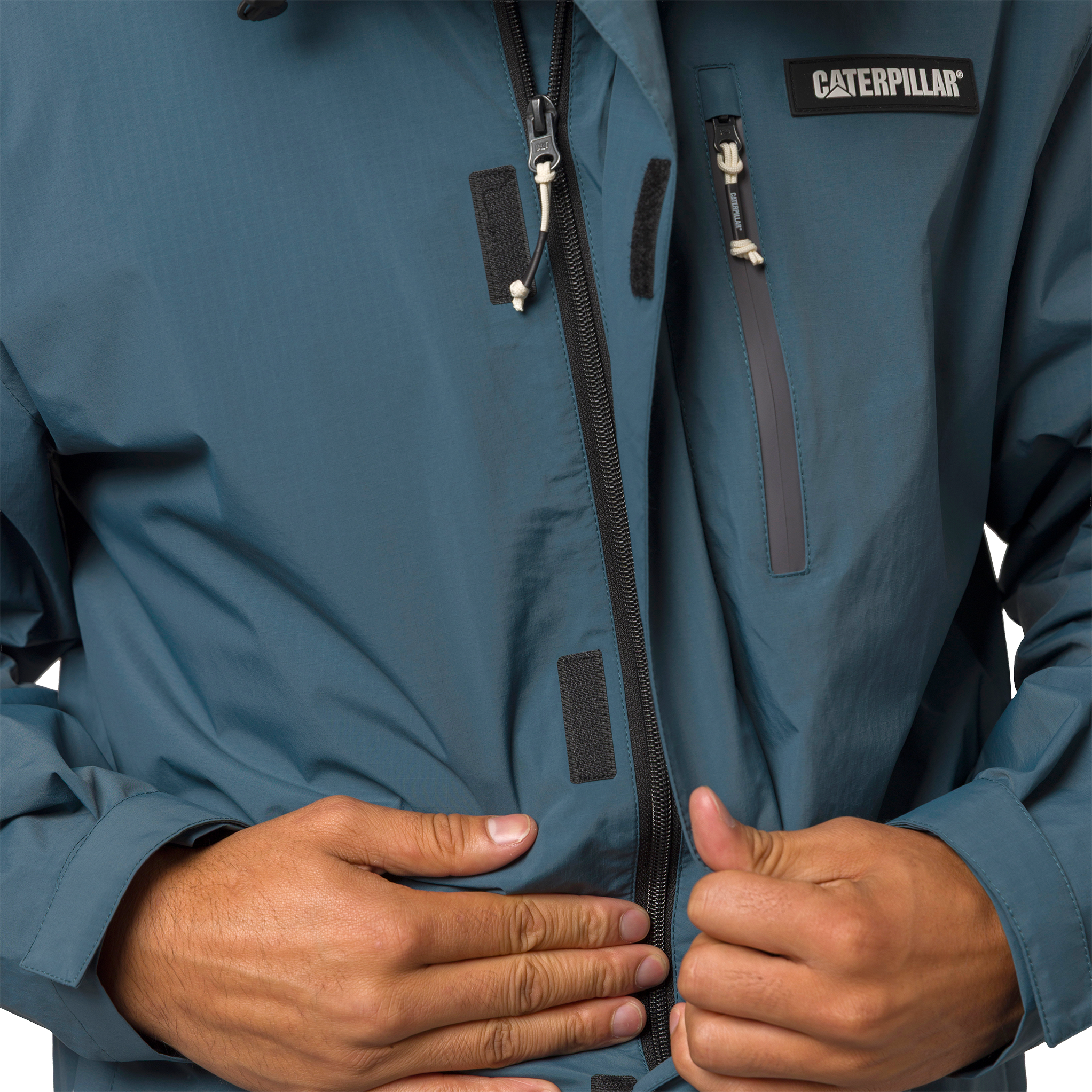 Jacket Rain para hombre color celeste