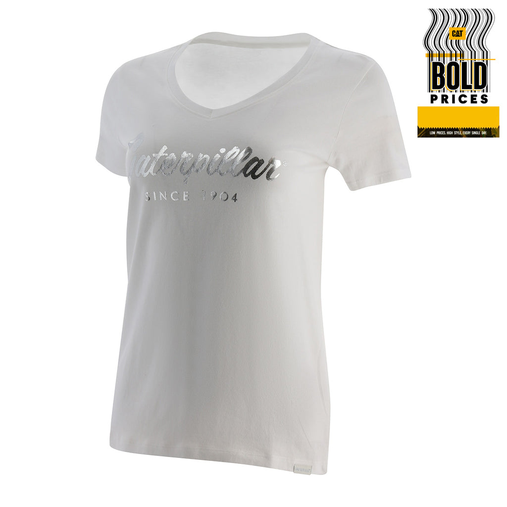 Camiseta Script vneck para Mujer