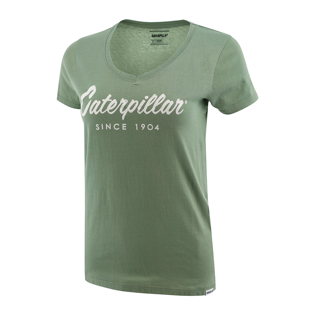 Camiseta Script V Neck para Mujer